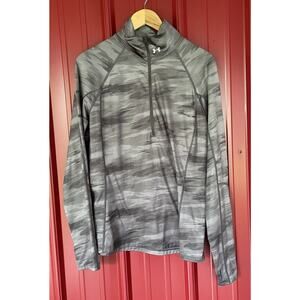 Under Armour Top Cold Gear Camo 1/2 Zip‎ Pullover Lightweight Active Sz XL